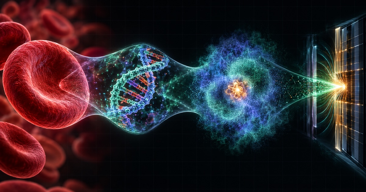Conceptual ScaleTrip journey from blood cells to molecular and atomic scales